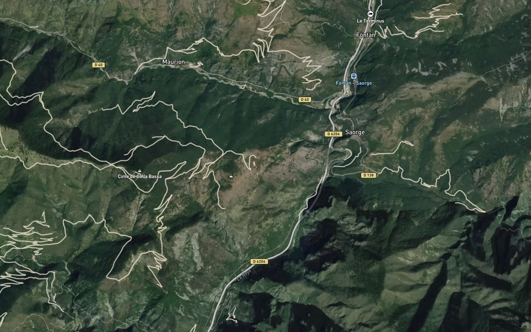 Satellite map of the Torrent la Bendola