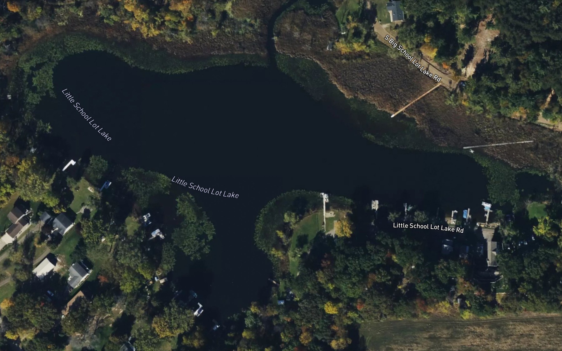 Satellite map of the Little School Lot Lake
