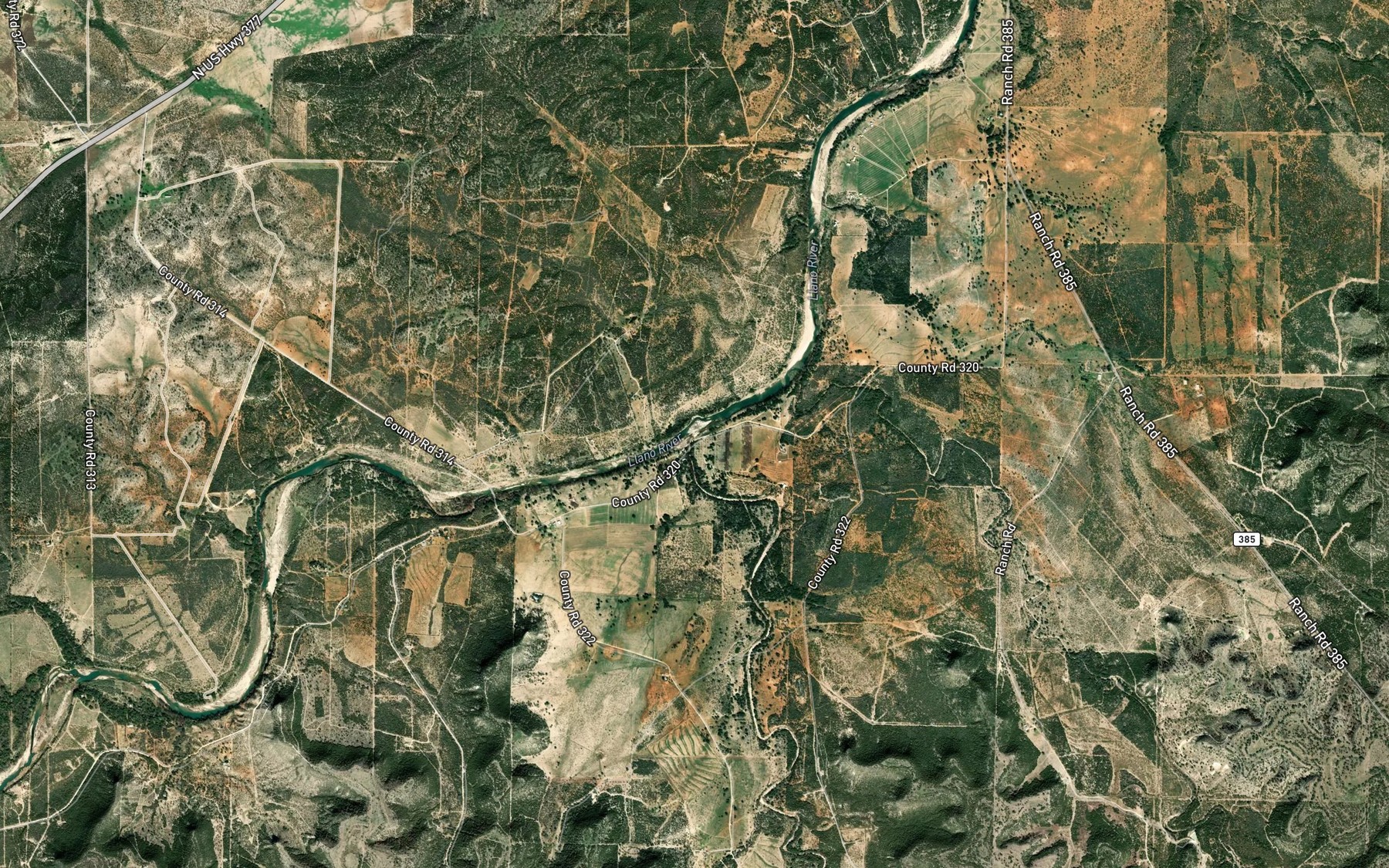 Satellite map of the Sycamore Creek