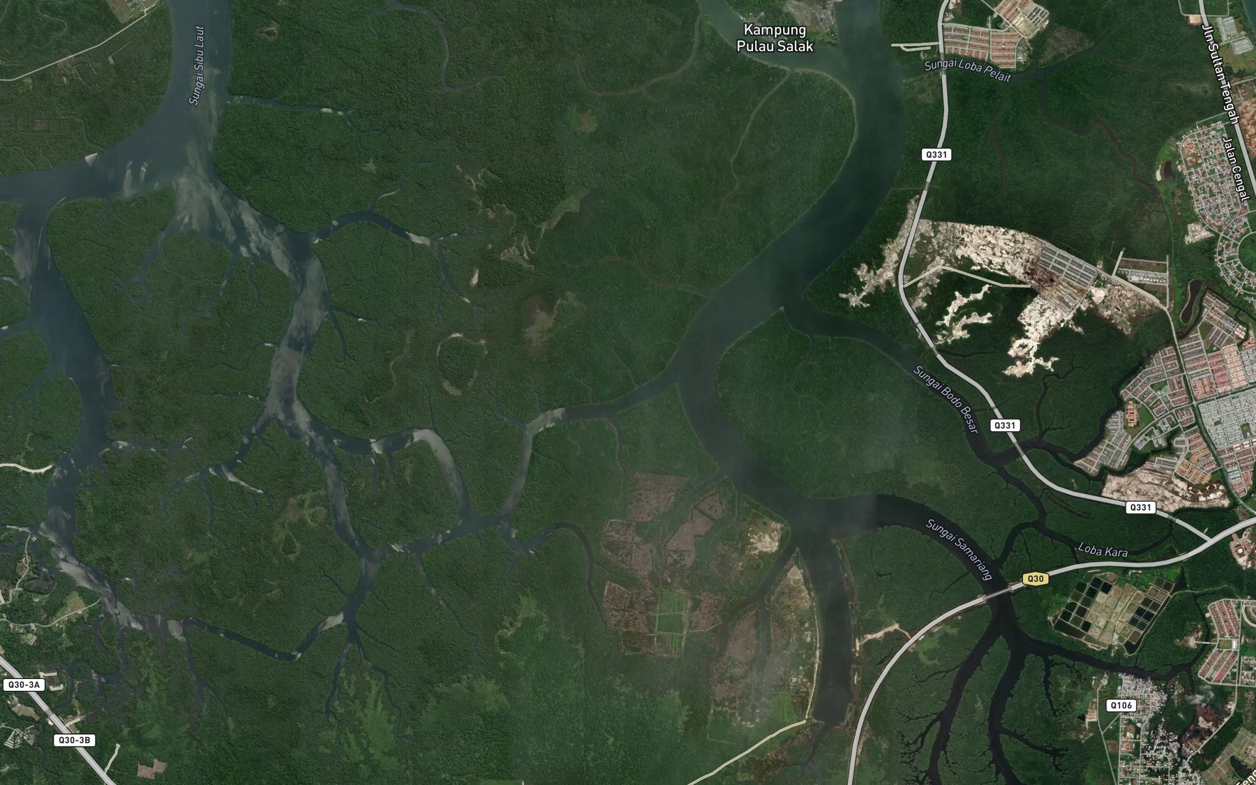 Satellite map of the Sungai Belakuh