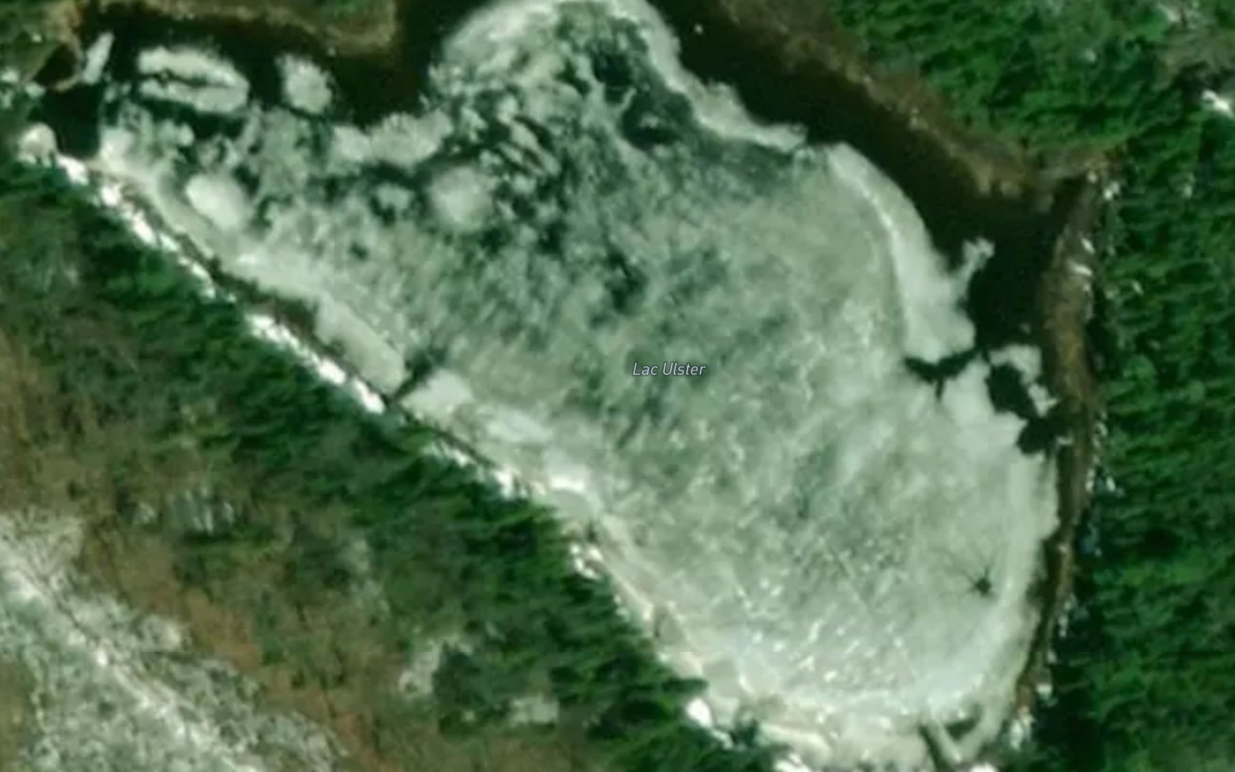 Satellite map of the Lac Ulster