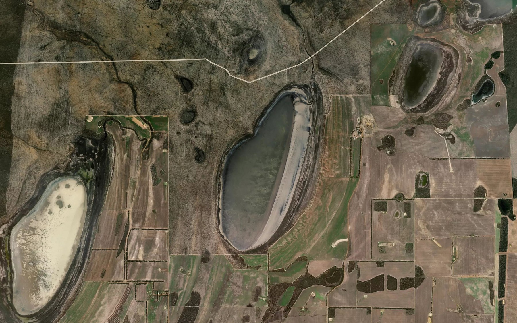 Satellite map of the Two Mile Lake
