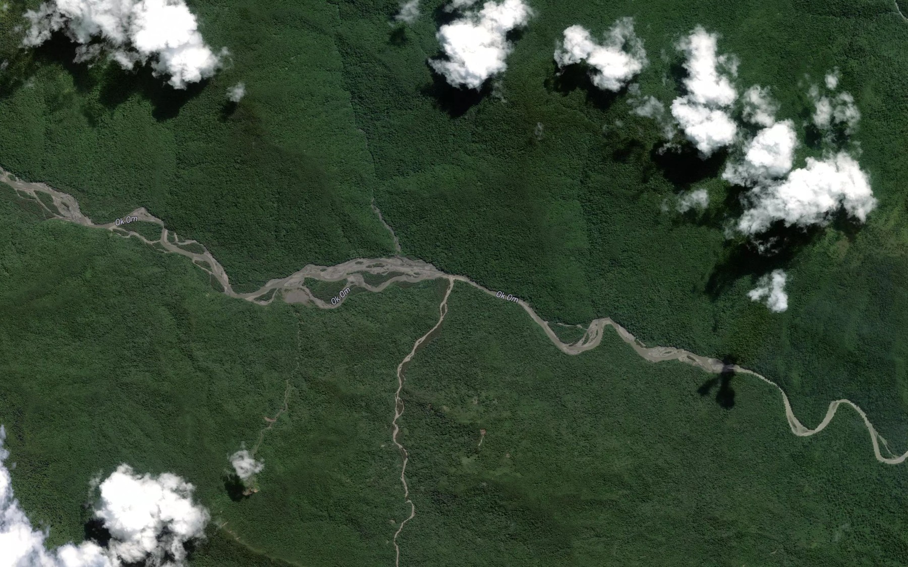 Satellite map of the Big Limestone River
