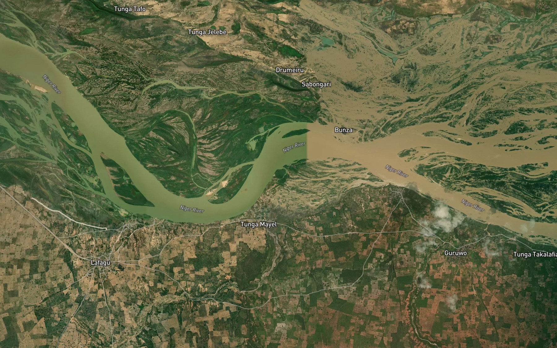 Satellite map of the River Mayel