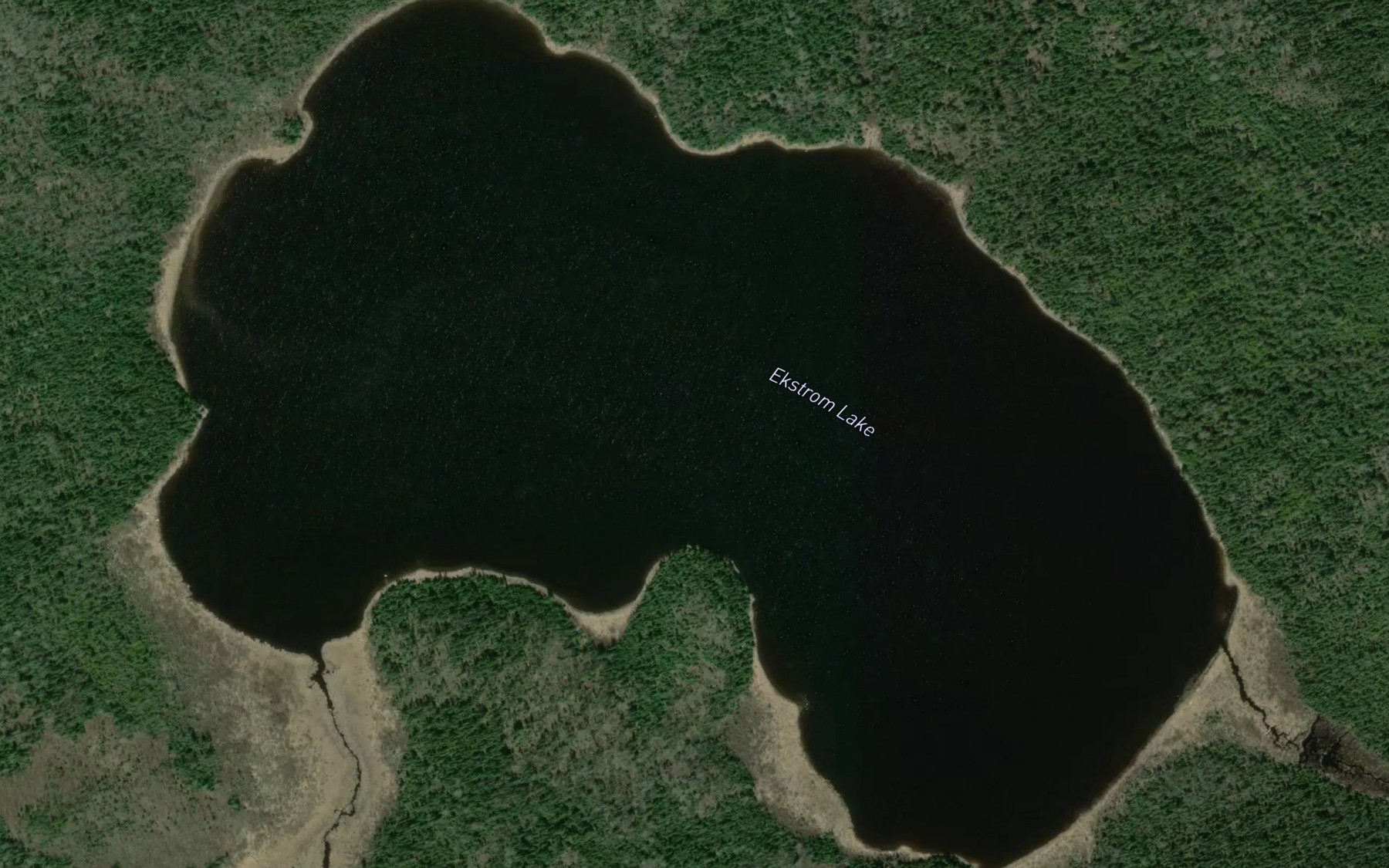 Satellite map of the Ekstrom Lake