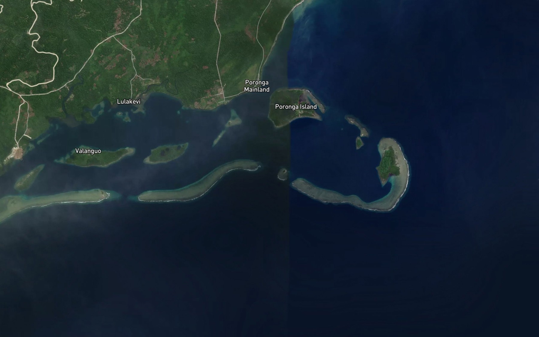 Satellite map of the Mia Passage