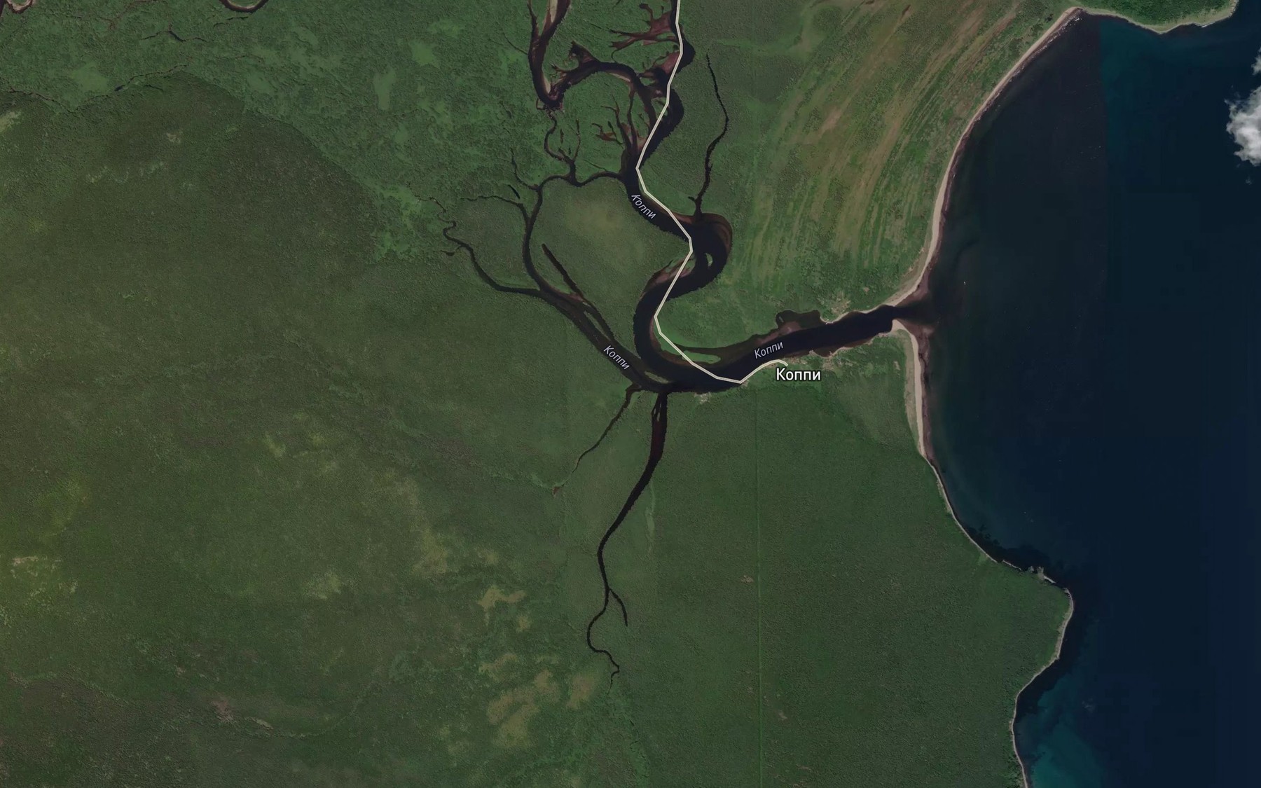 Satellite map of the Klyuch Mugu