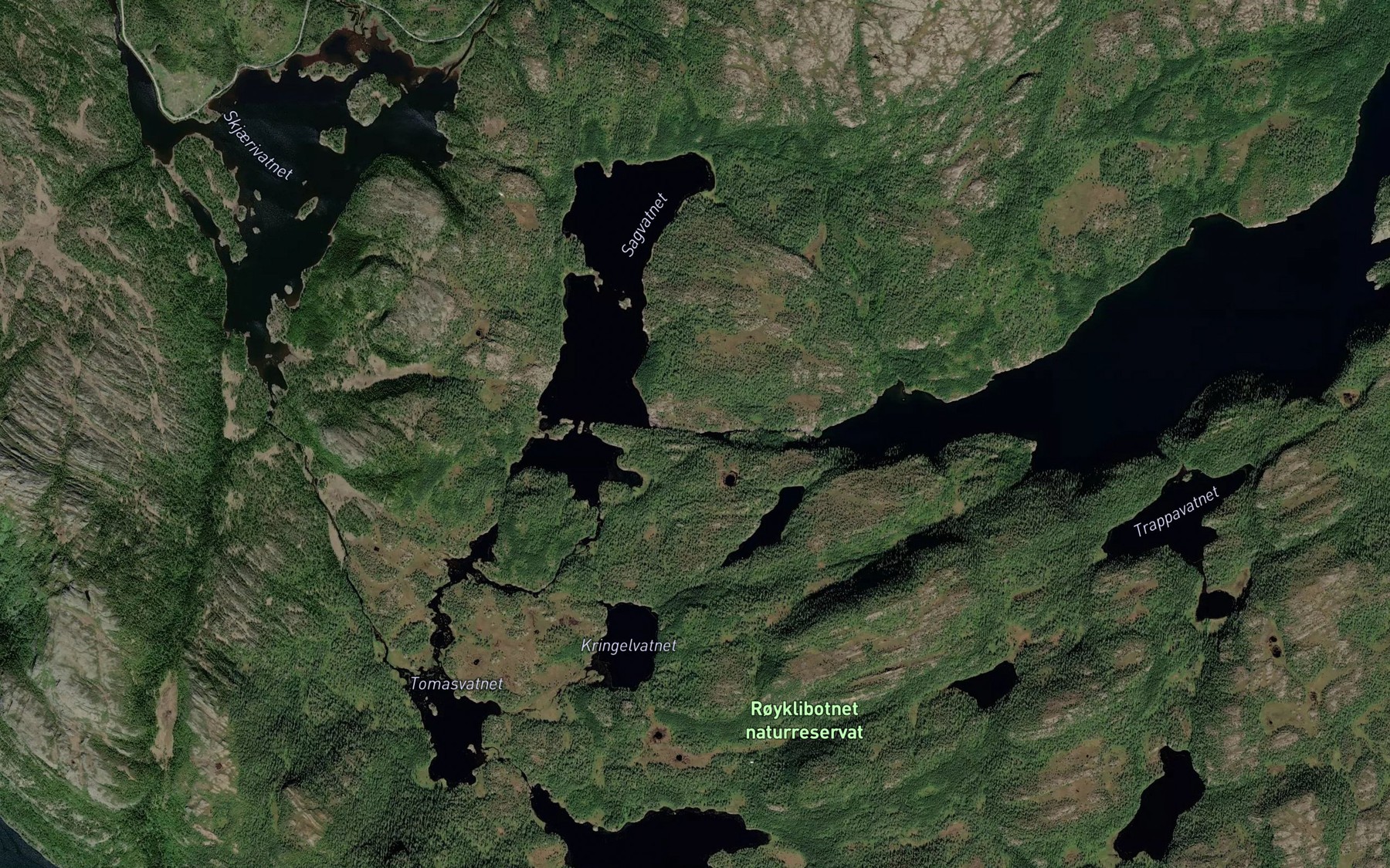 Satellite map of the Sagvasselva
