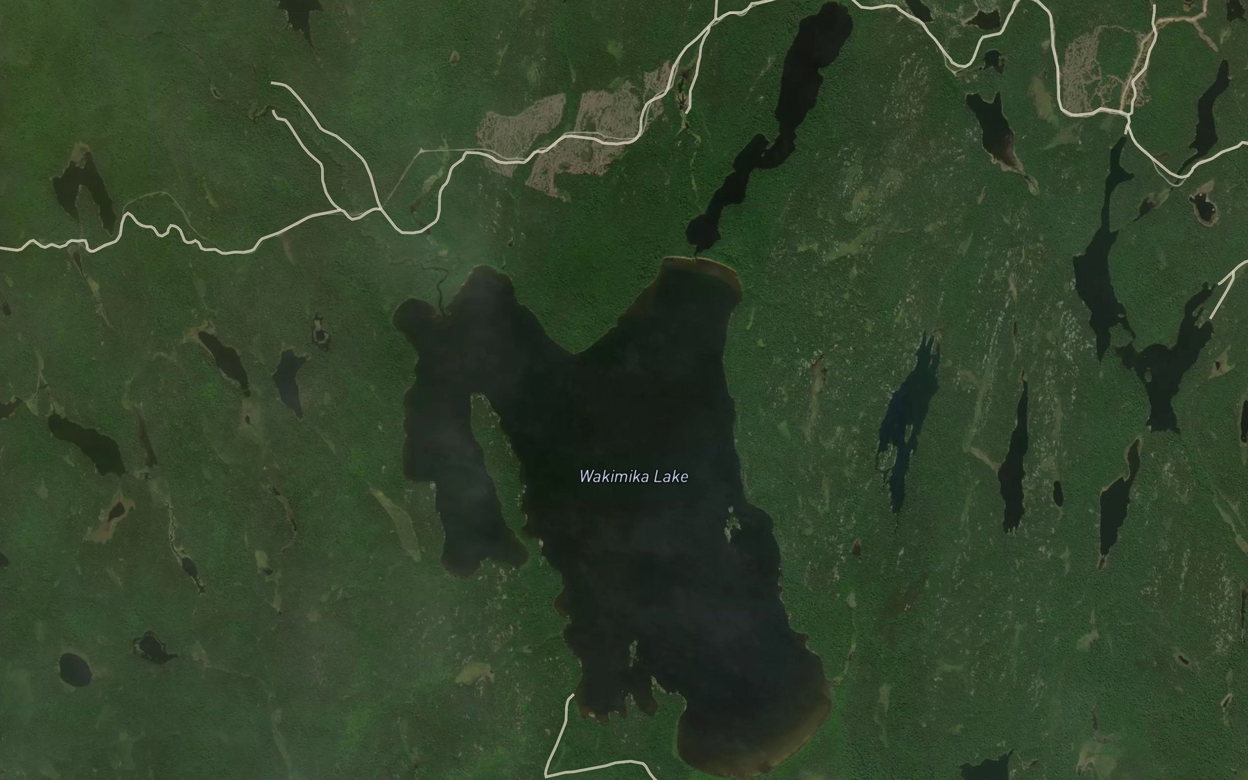 Satellite map of the Wakimika Lake