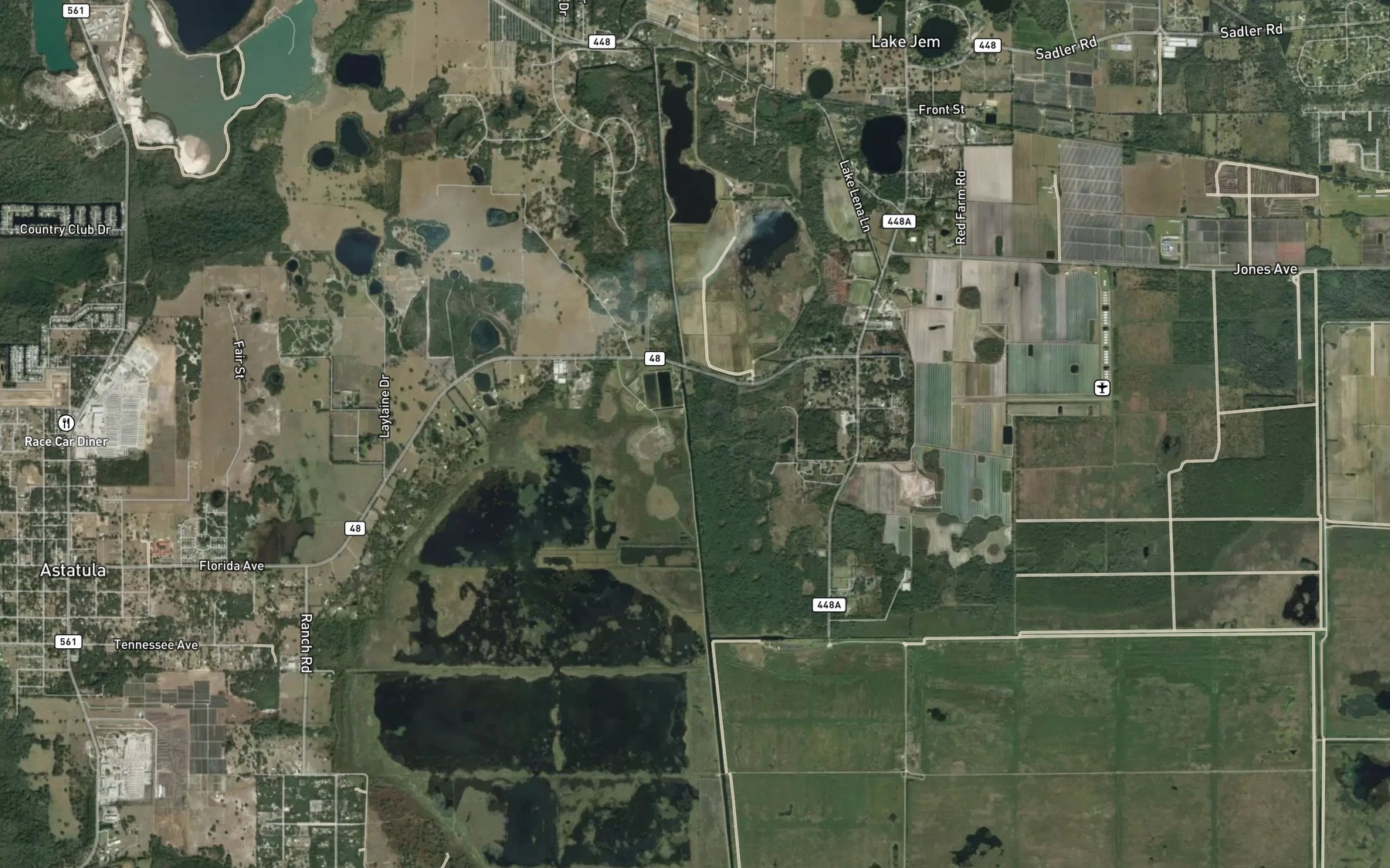 Satellite map of the Apopka Beauclair Canal