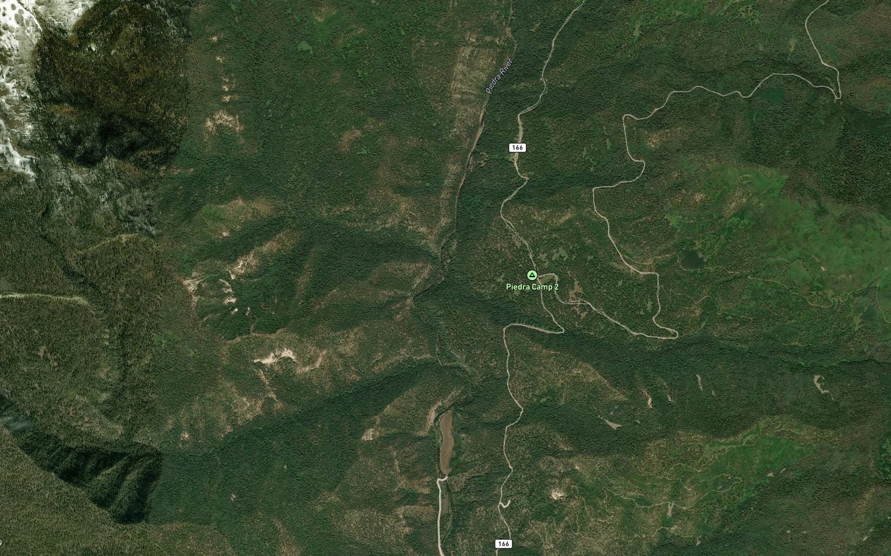 Satellite map of the Horse Creek