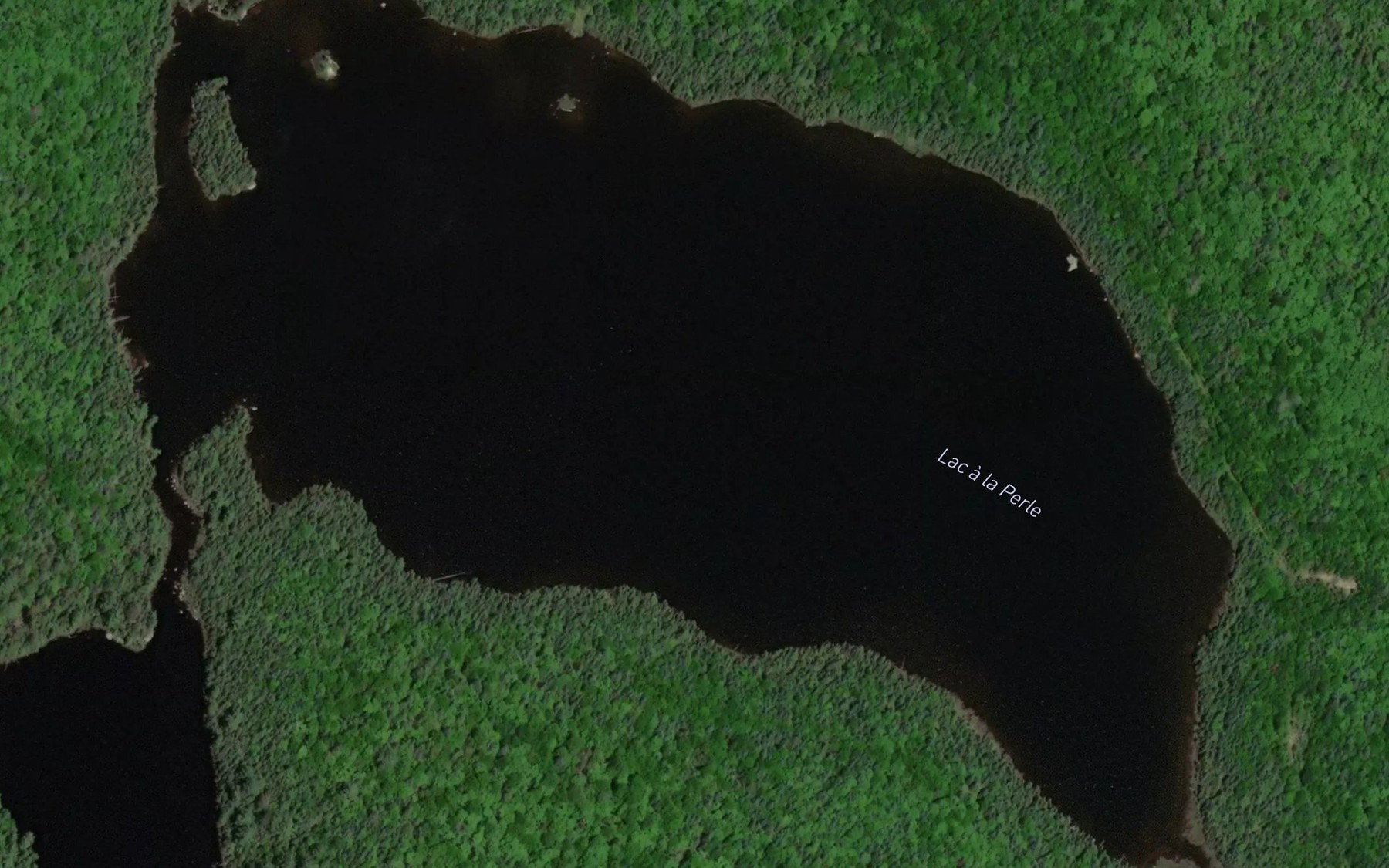 Satellite map of the Lac a la Perle