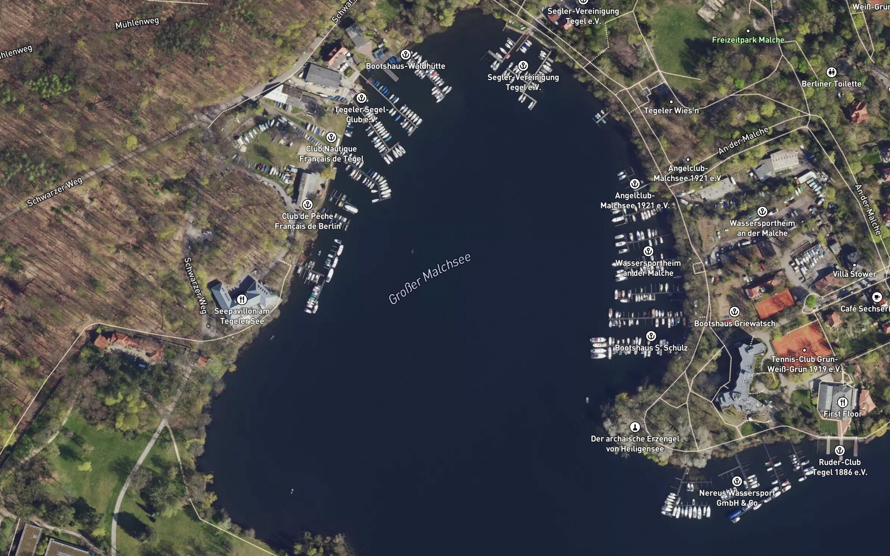Satellite map of the Grosse Malche