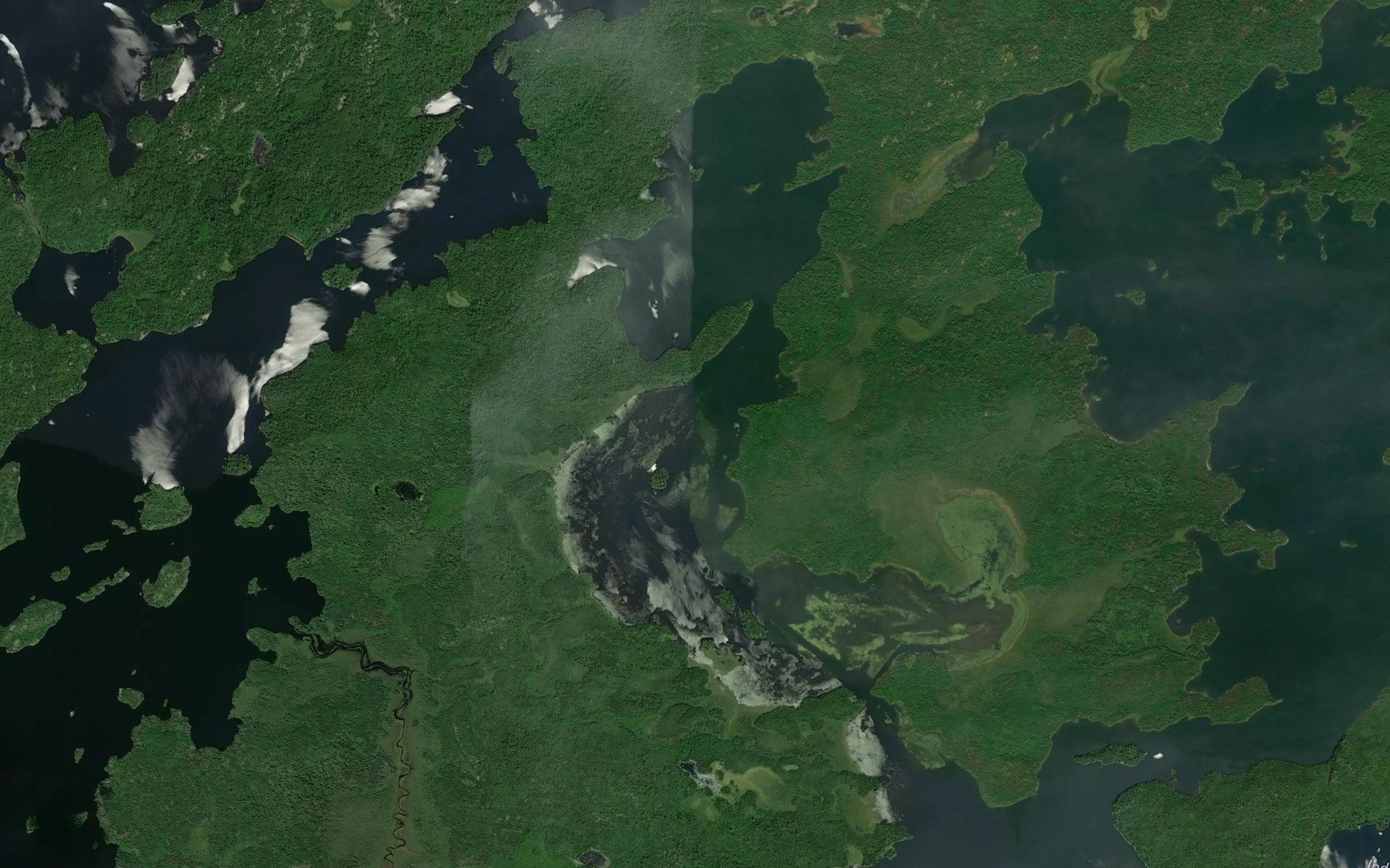 Satellite map of the Back Bay