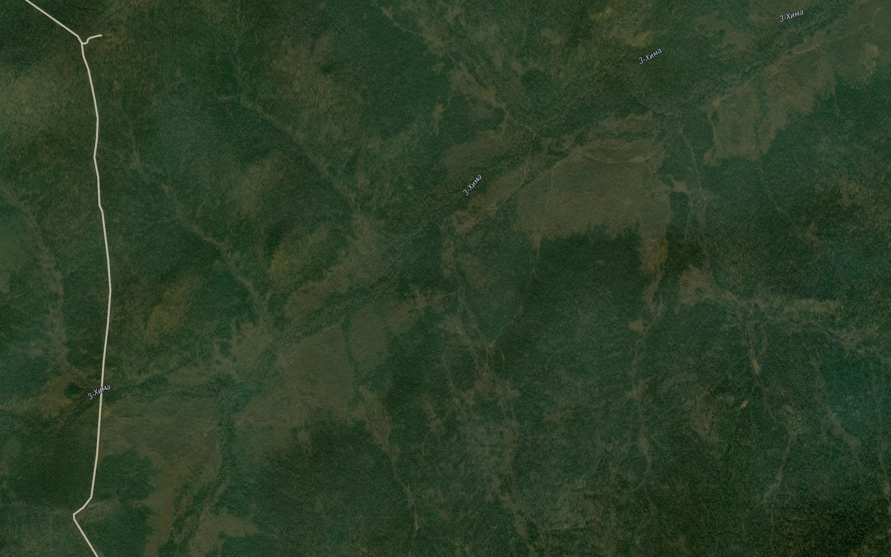 Satellite map of the Listvennichnyy
