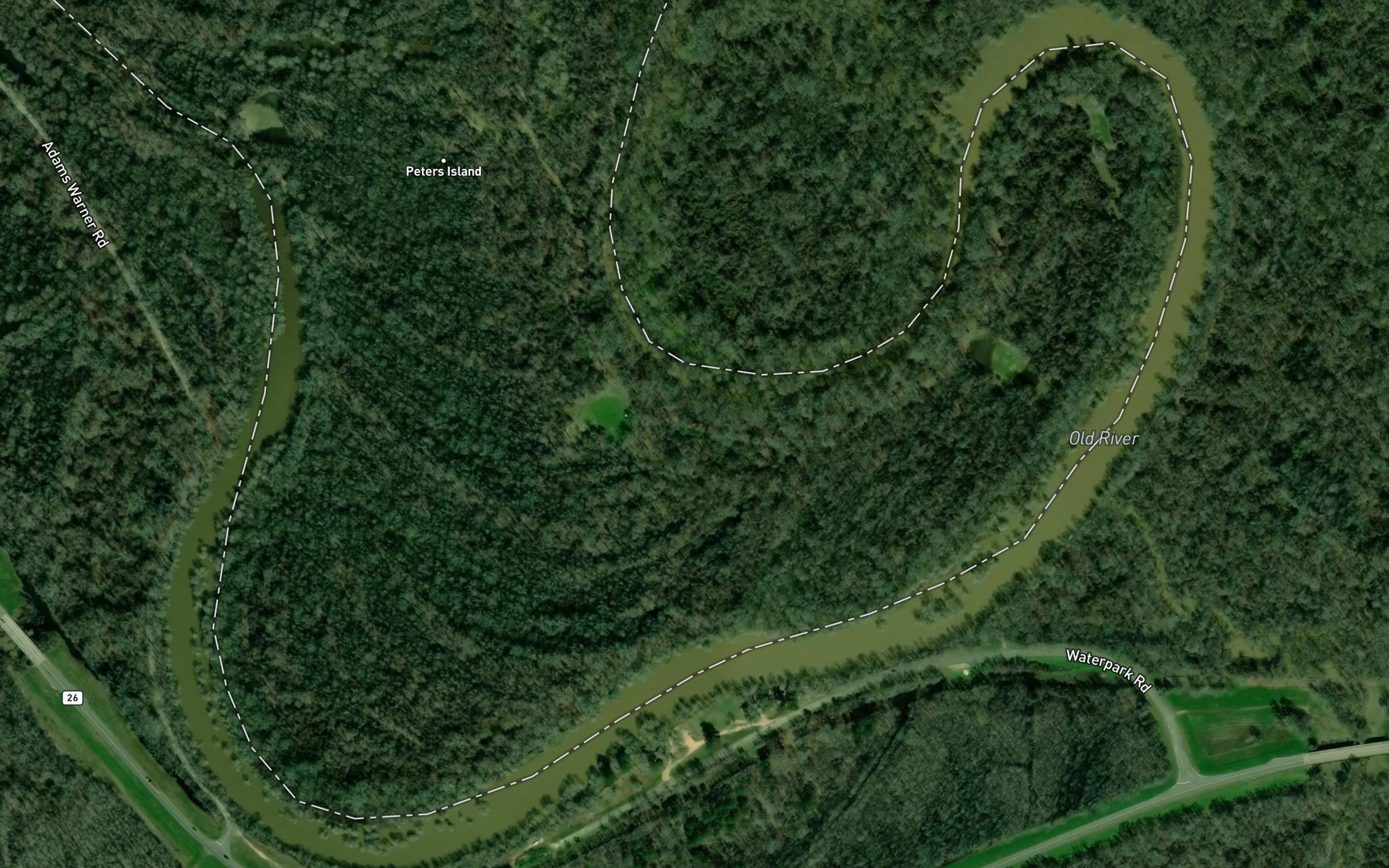 Satellite map of the Old River