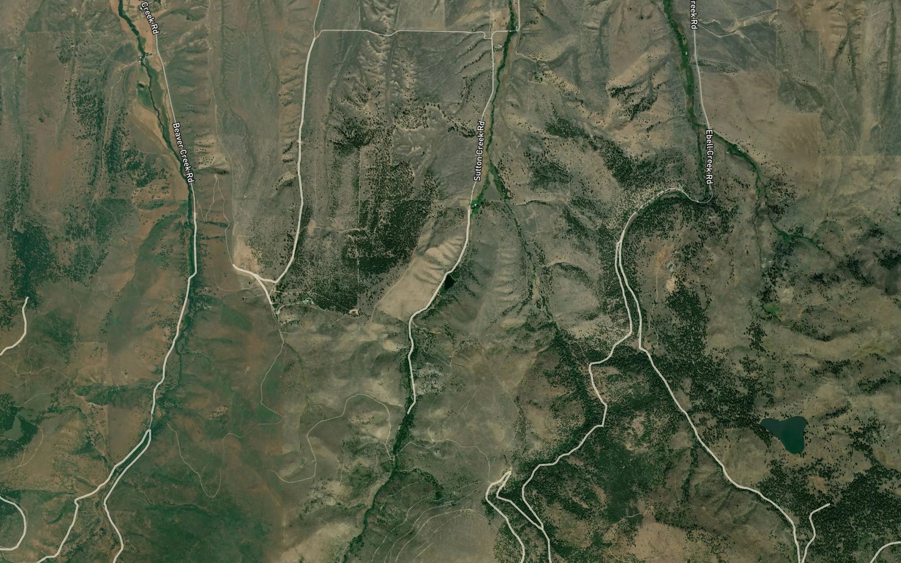 Satellite map of the Nault Reservoir