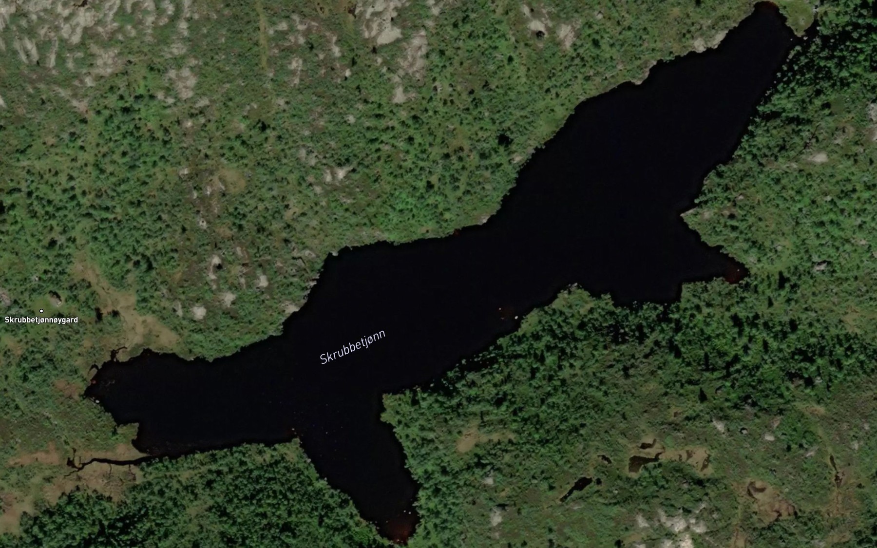 Satellite map of the Skrubbetjorn