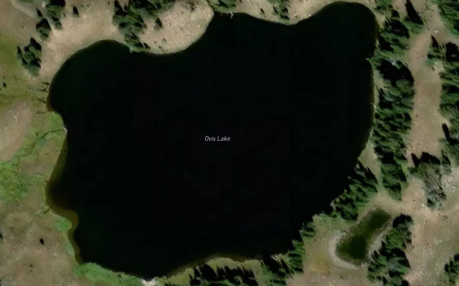 Satellite map of the Ovis Lake