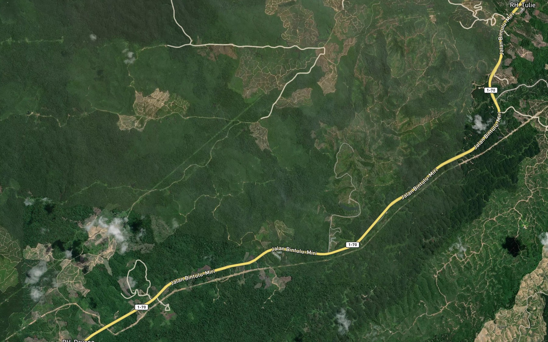 Satellite map of the Sungai Sepegang Kiri