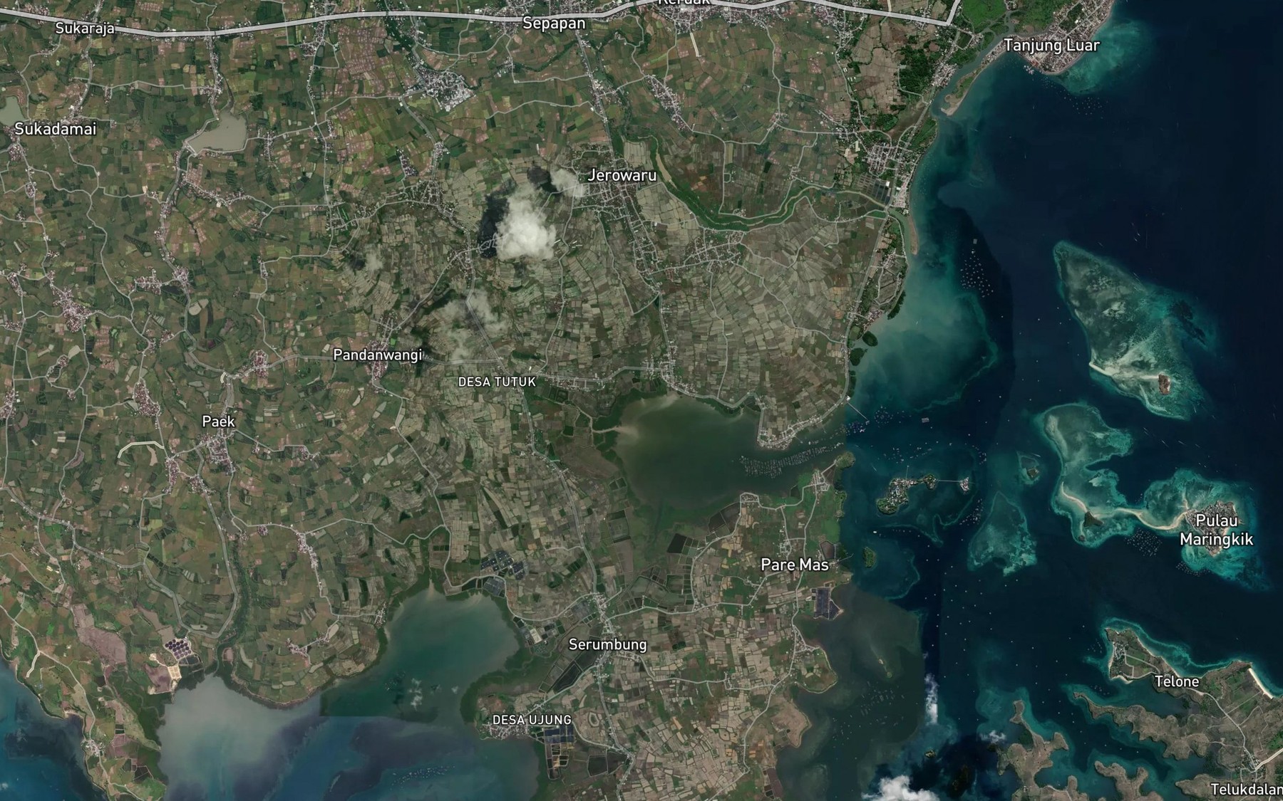 Satellite map of the Muara Sendeh