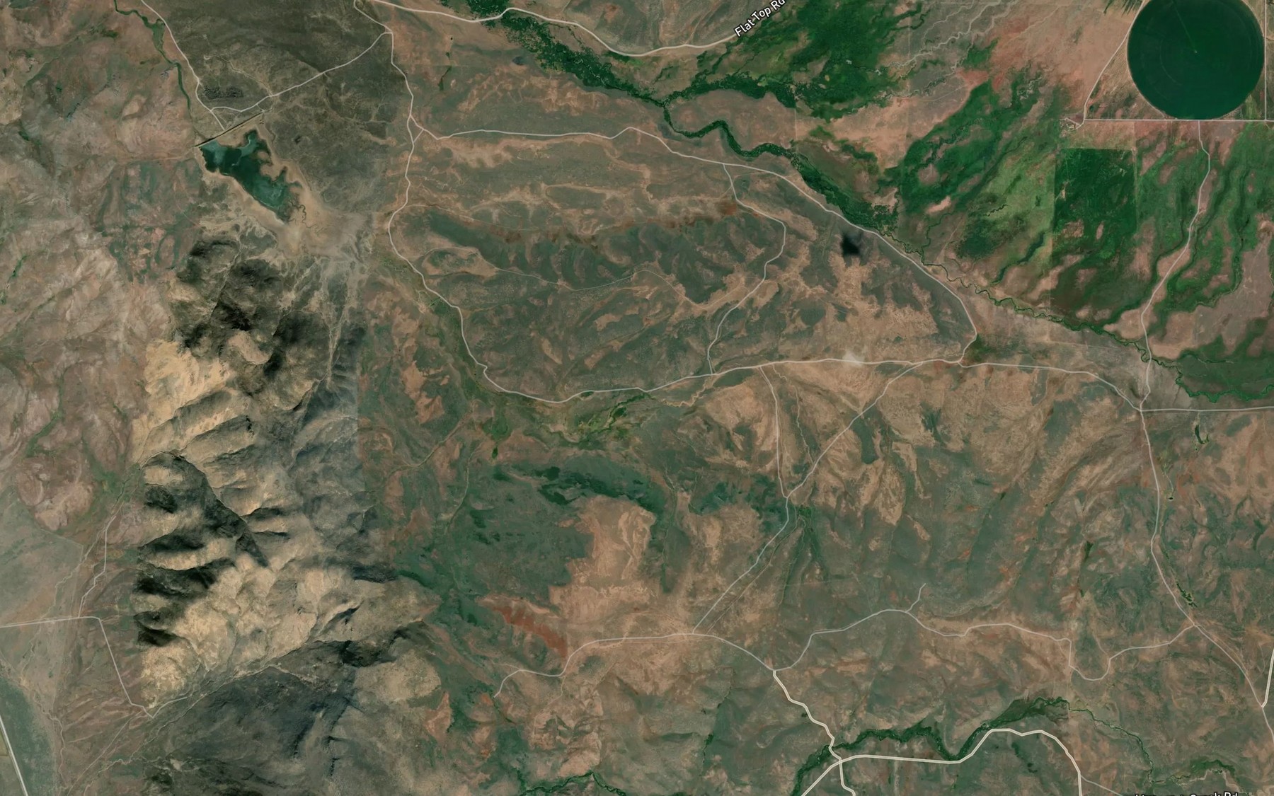 Satellite map of the Mud Springs