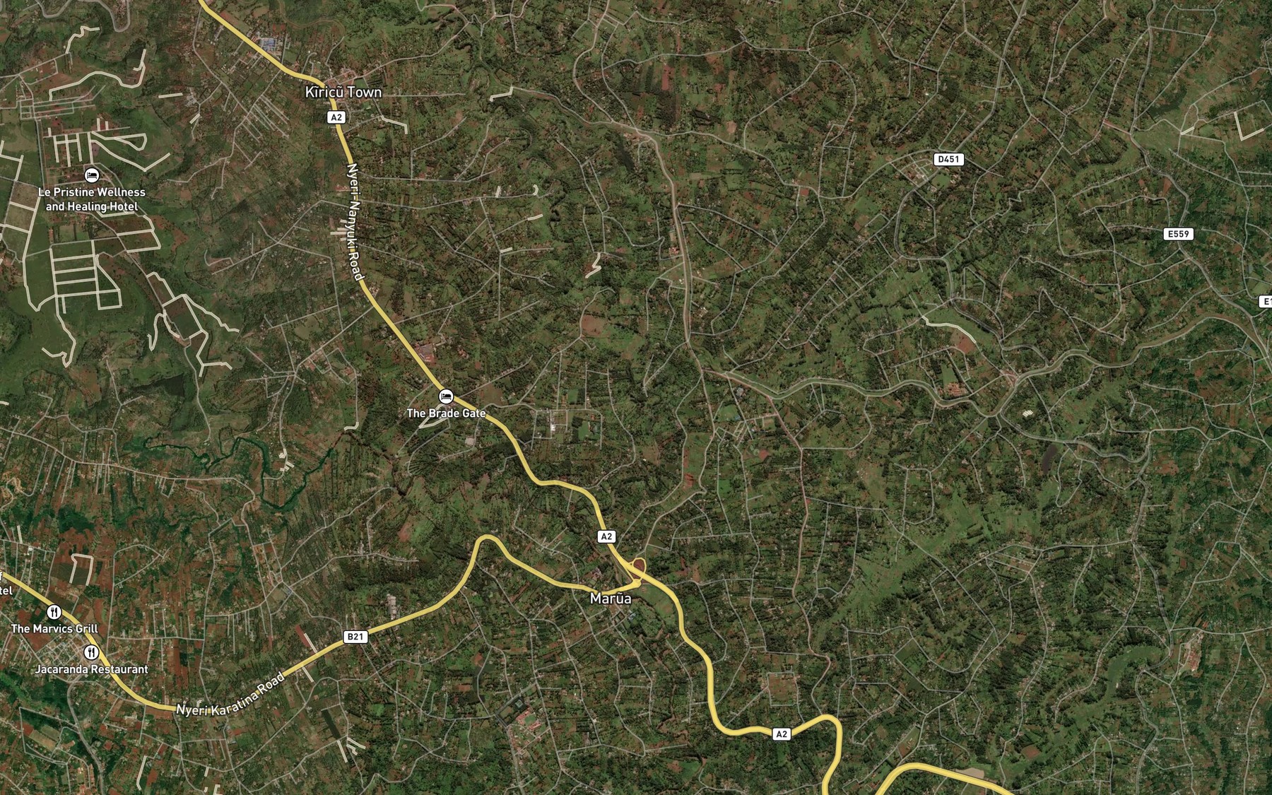 Satellite map of the Muthira