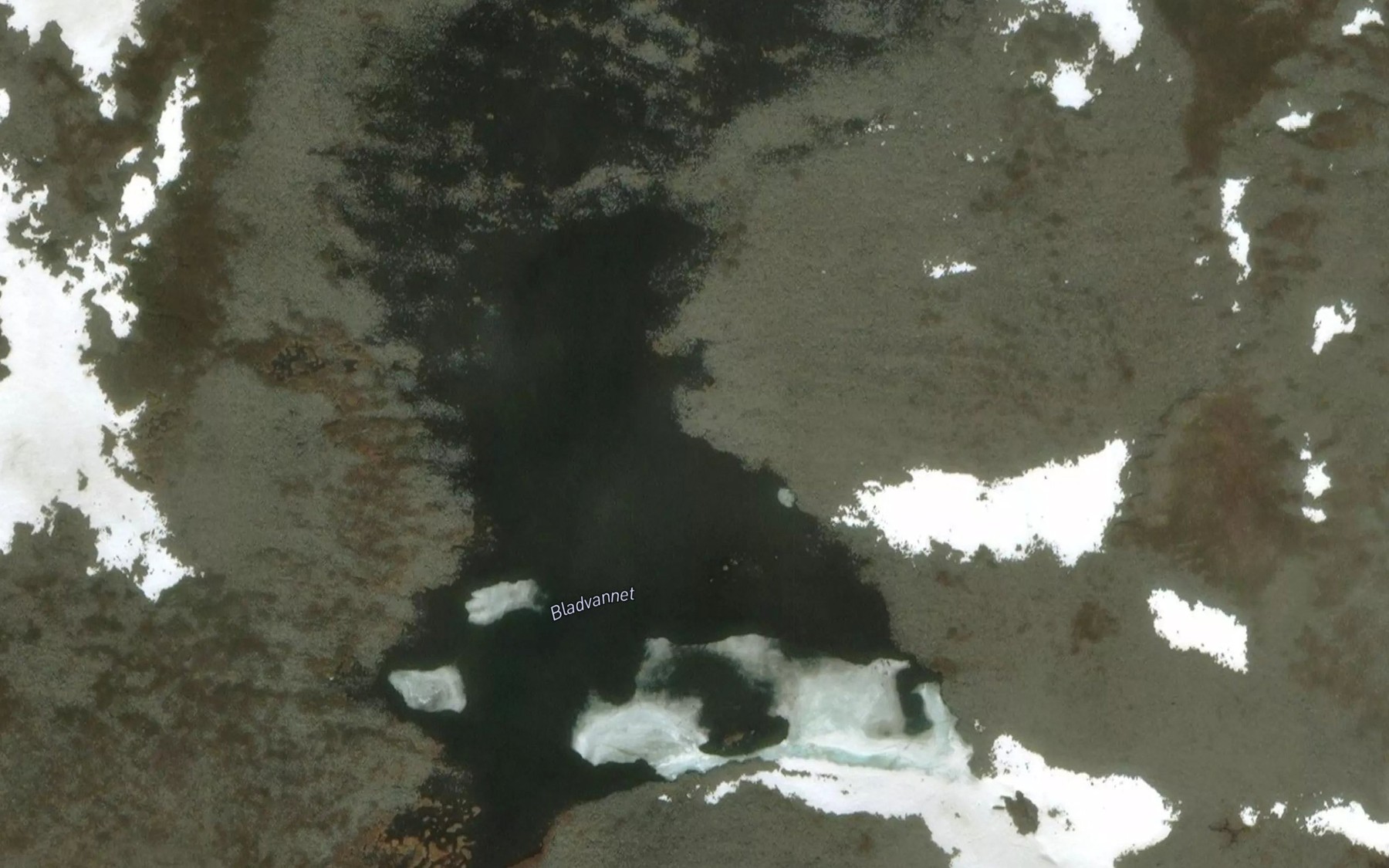 Satellite map of the Bladvatnet