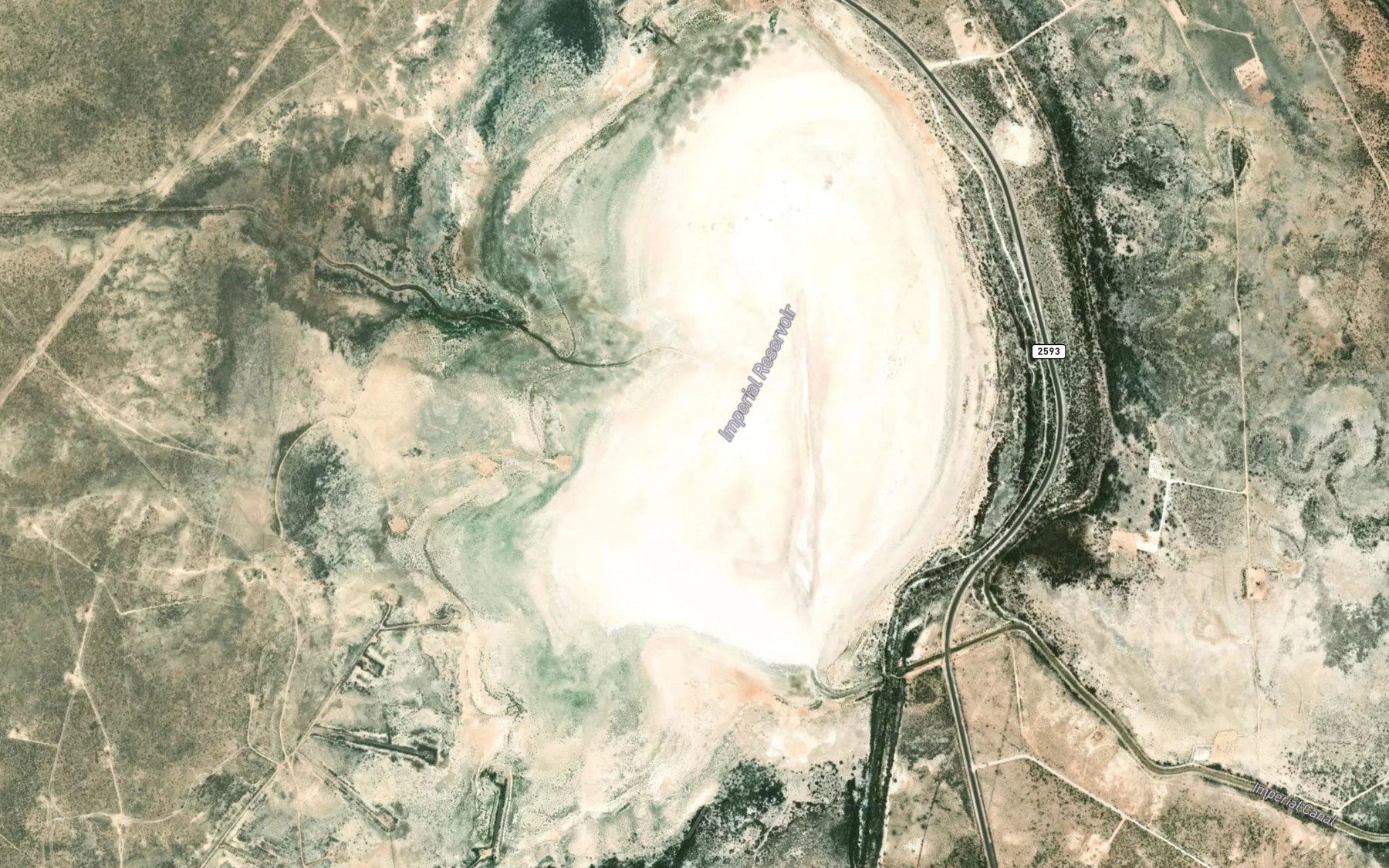 Satellite map of the Imperial Reservoir