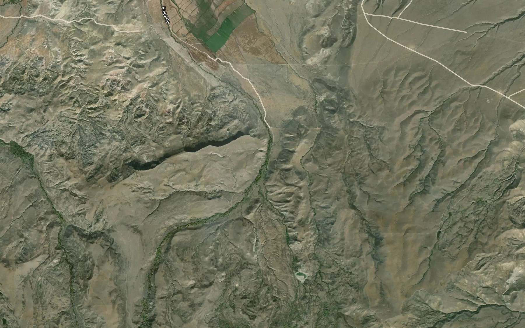 Satellite map of the Bridge Creek