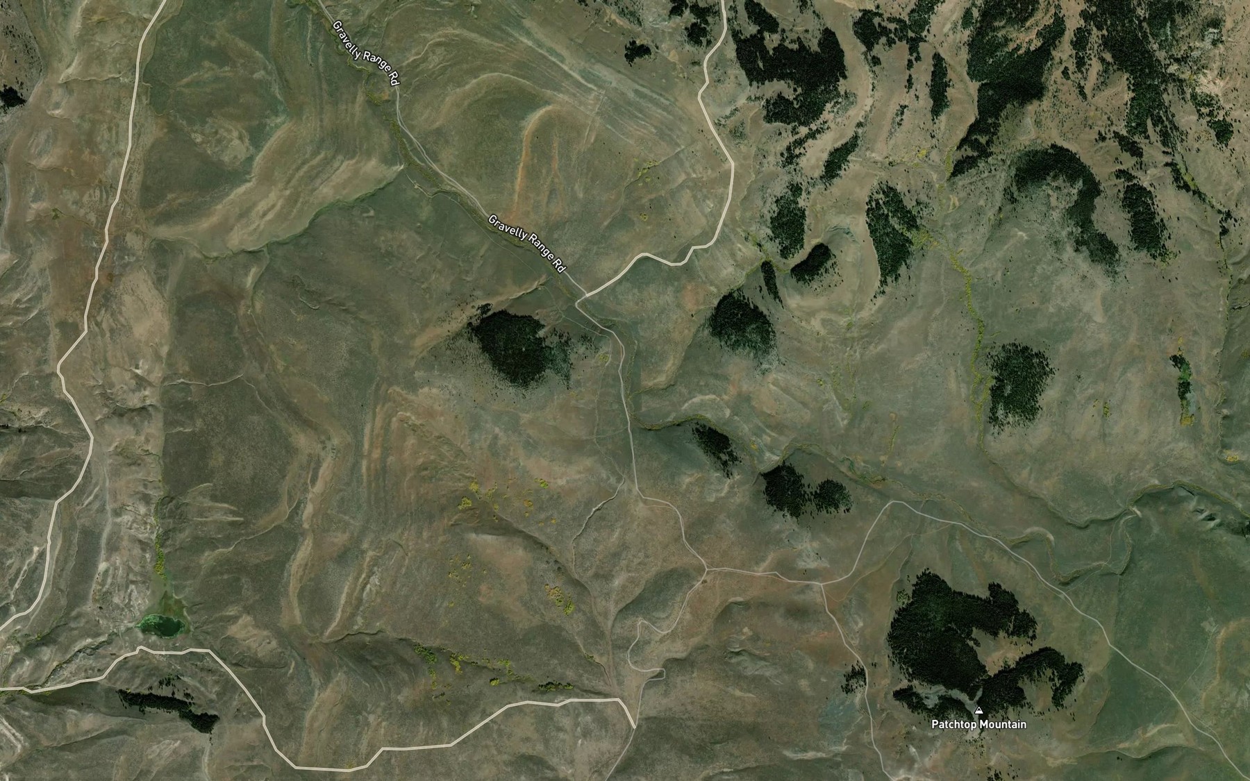 Satellite map of the Miner Creek