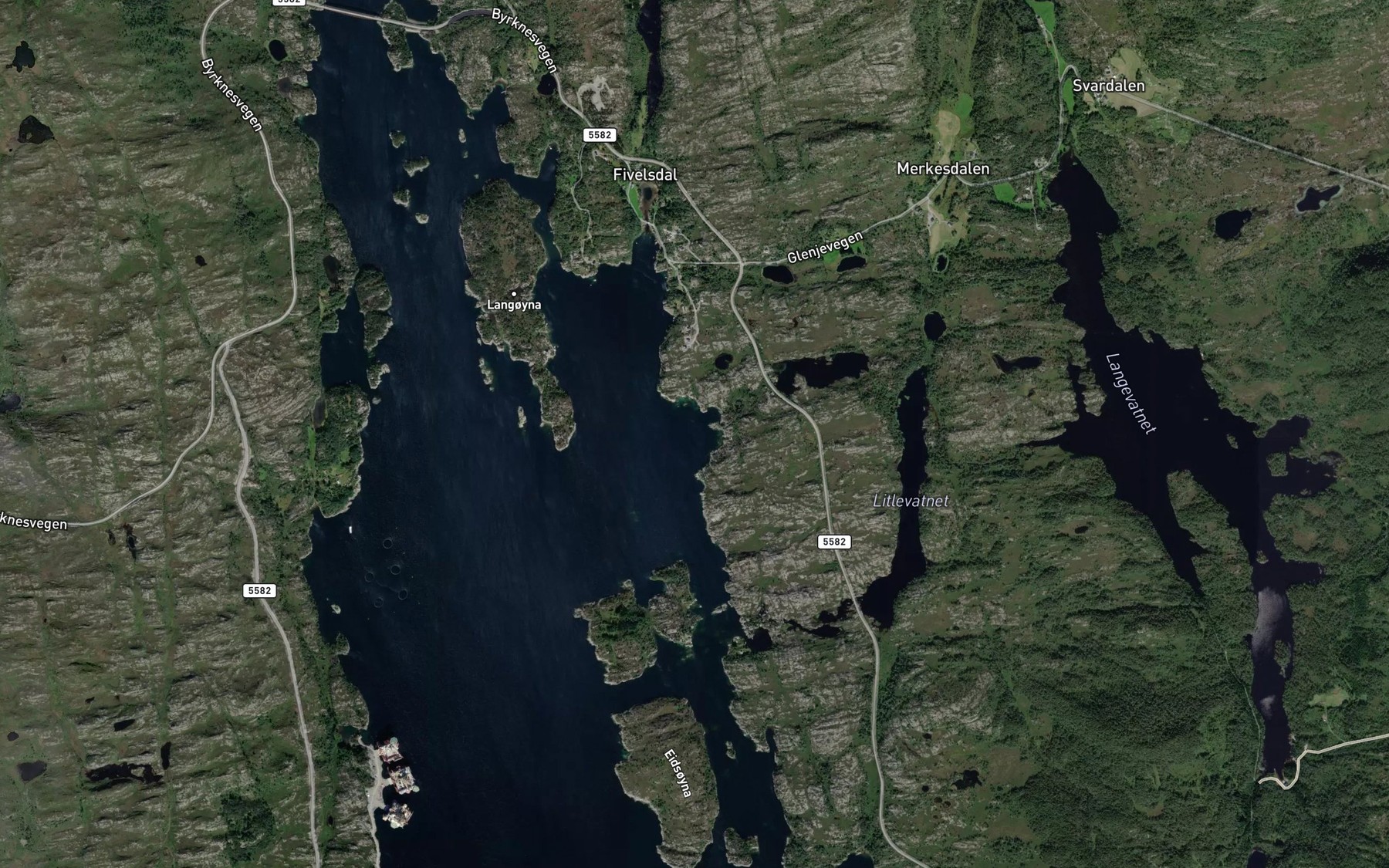 Satellite map of the Trossvika