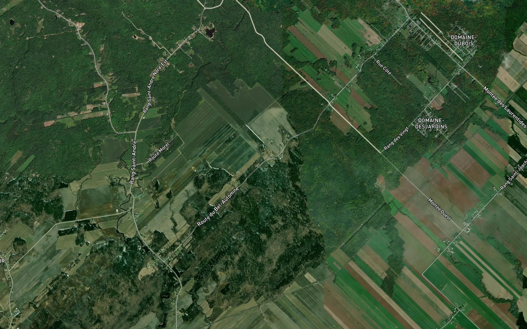 Satellite map of the Cours d'eau Drainville