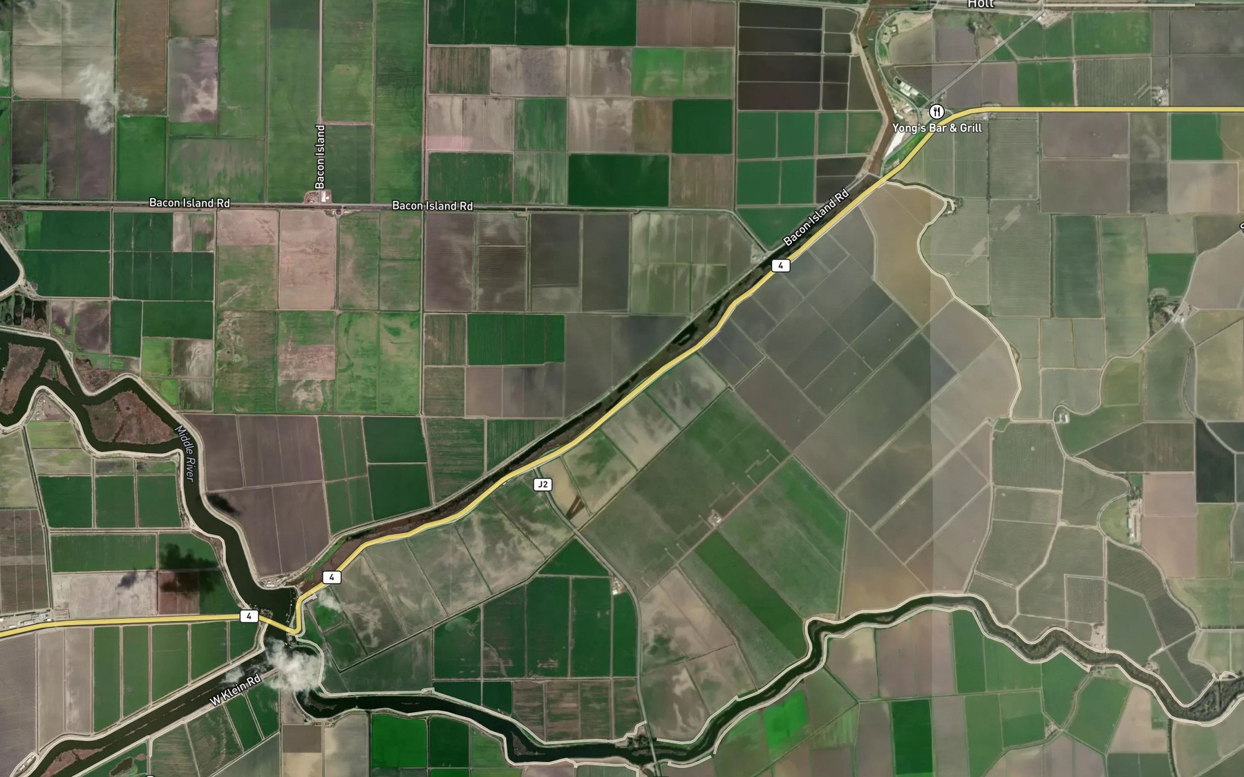 Satellite map of the Trapper Slough