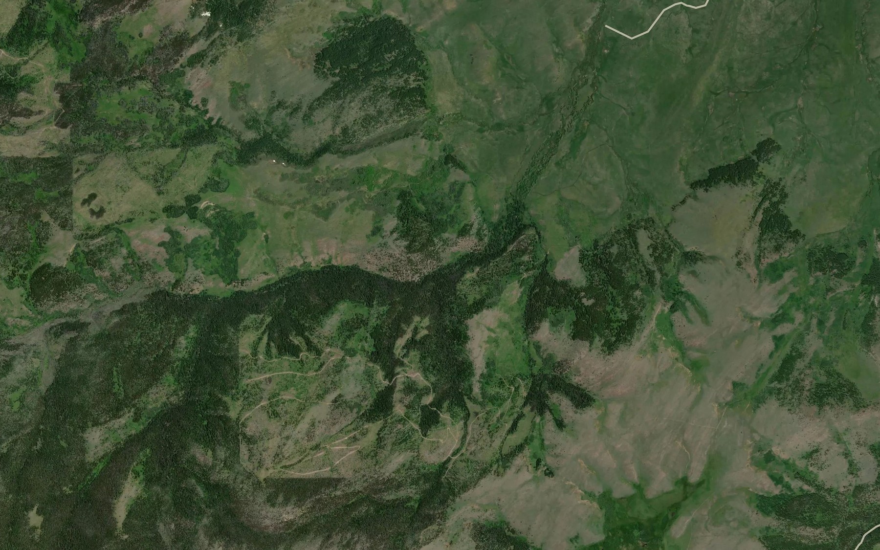 Satellite map of the Sweden Creek