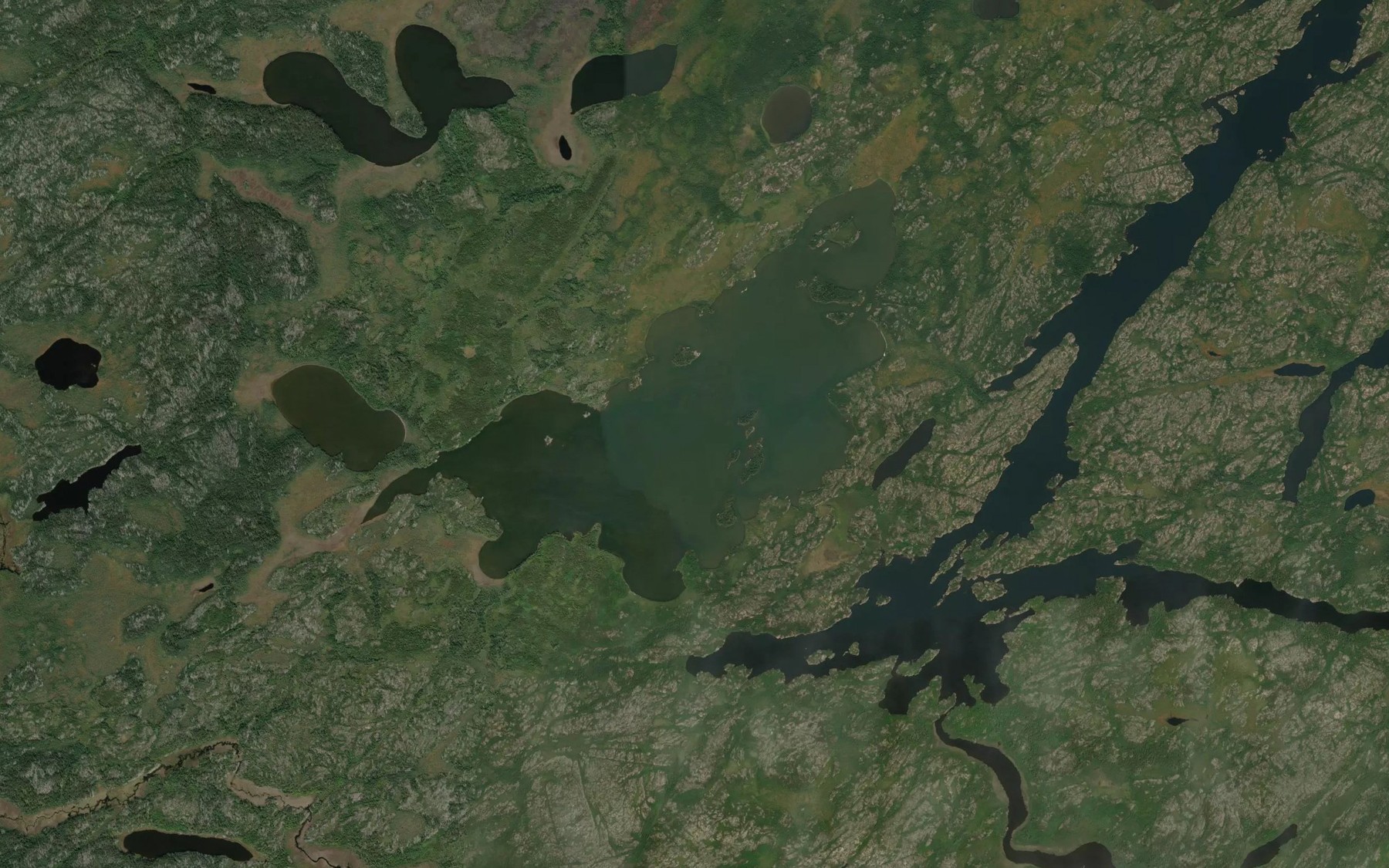 Satellite map of the Willis Ross Lake