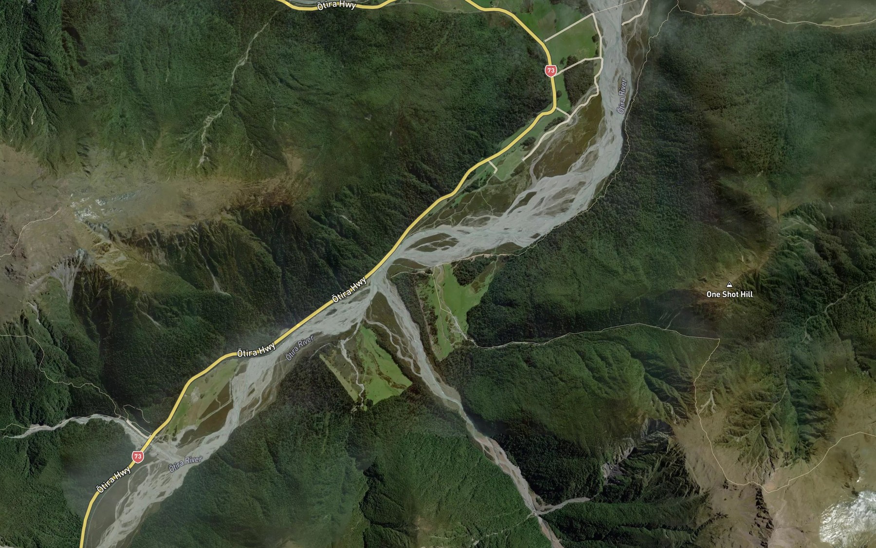 Satellite map of the Paratu Stream