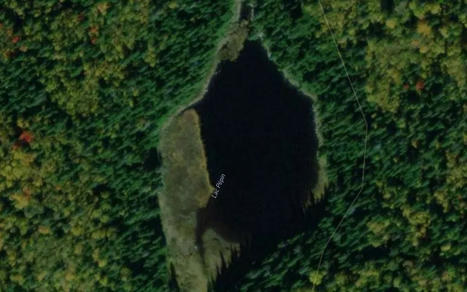 Satellite map of the Lac Pepin