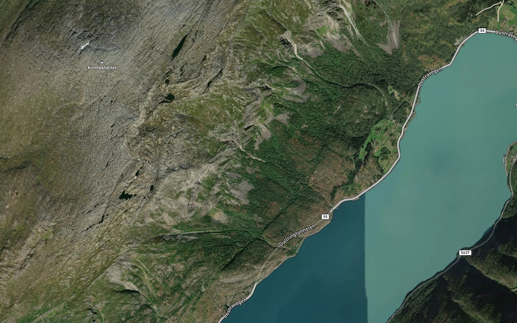 Satellite map of the Mjolkai