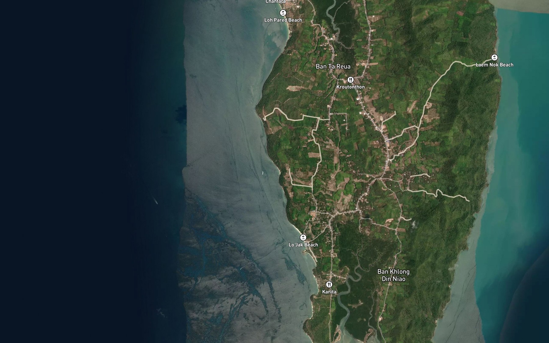 Satellite map of the Ao Thap Khaek