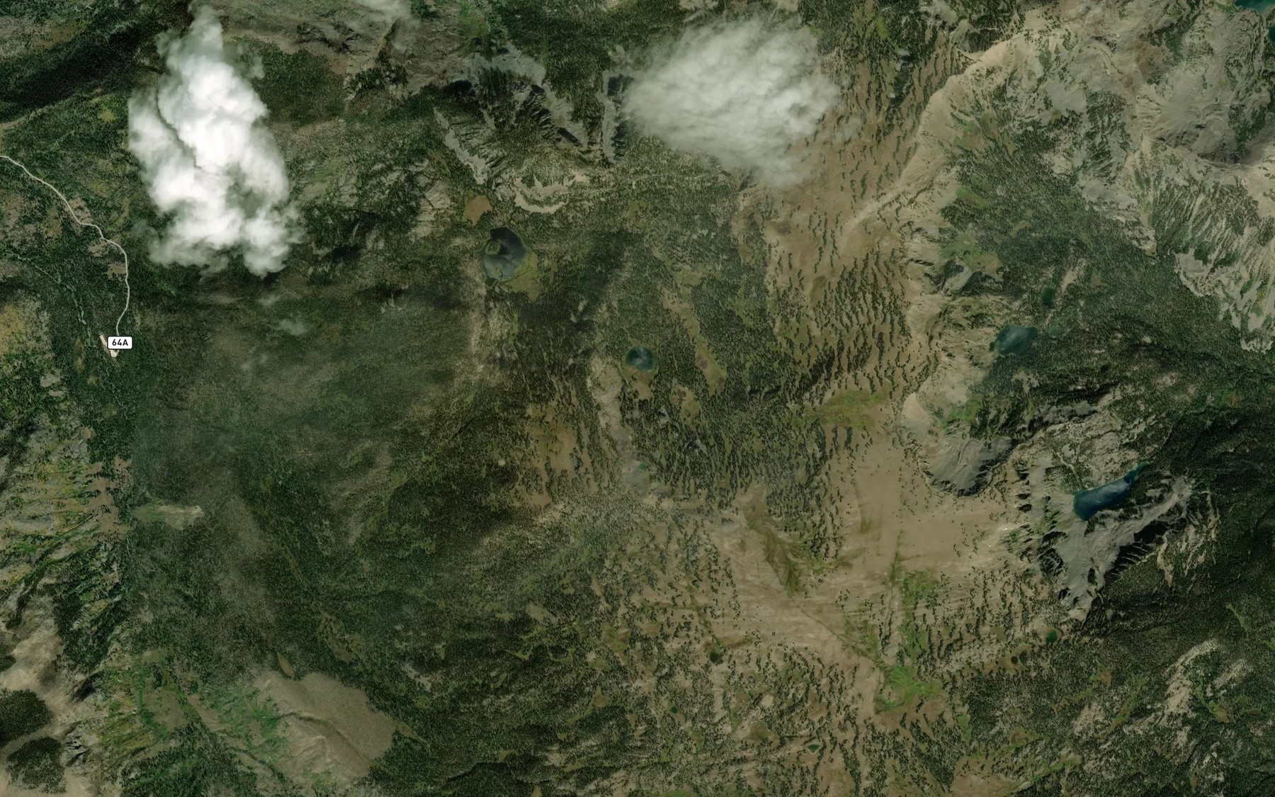 Satellite map of the Beaver Lake