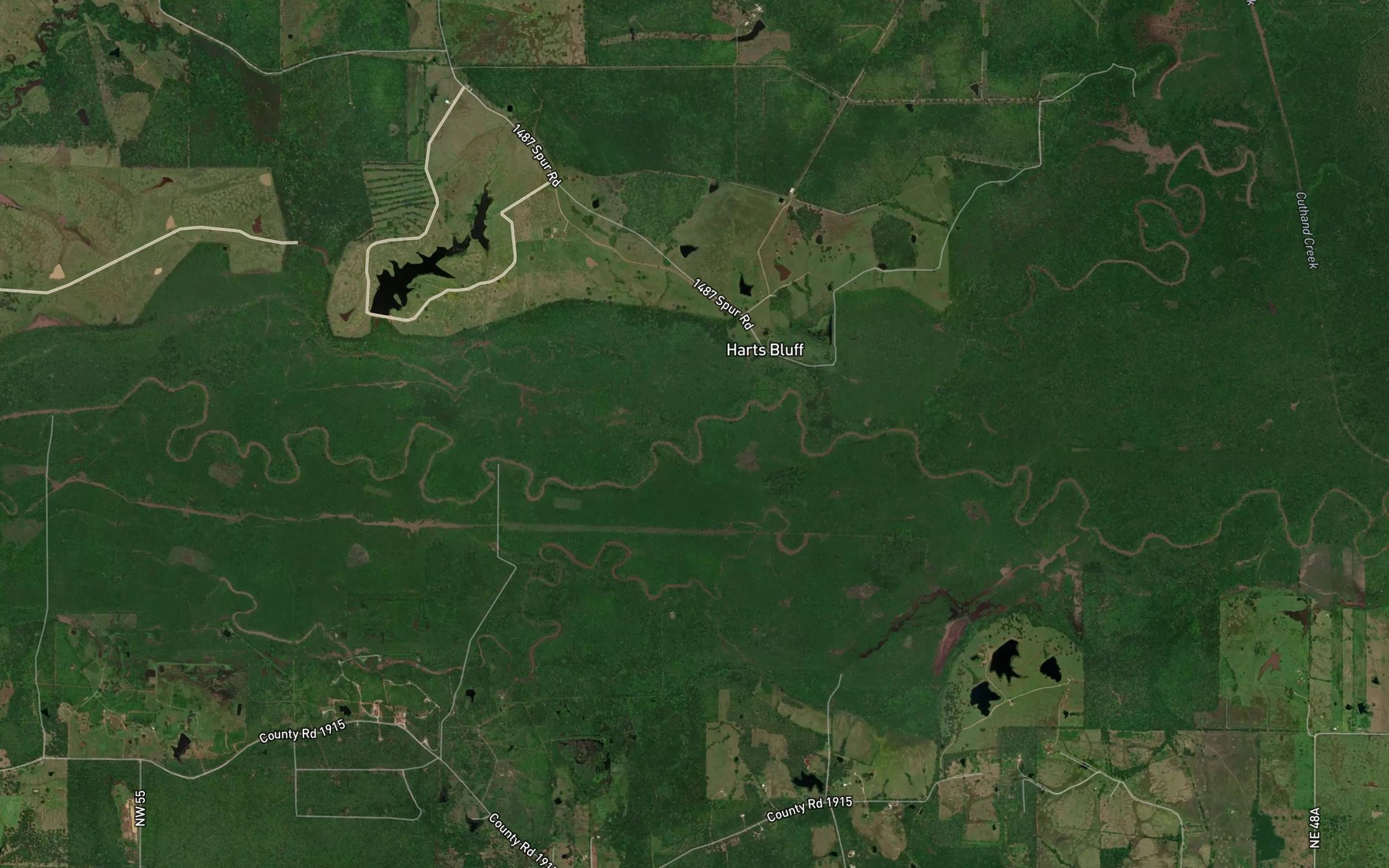 Satellite map of the Whiteoak Creek