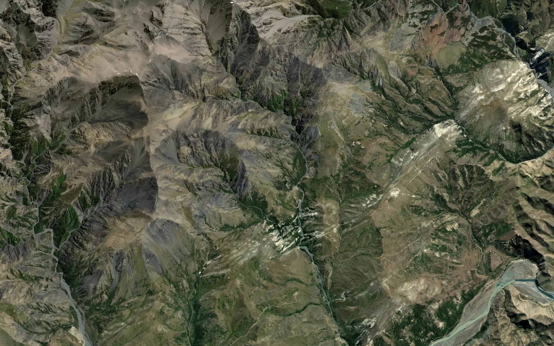 Satellite map of the Bluff Stream
