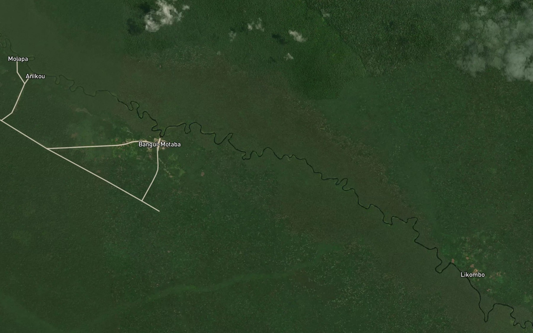Satellite map of the Mokemba