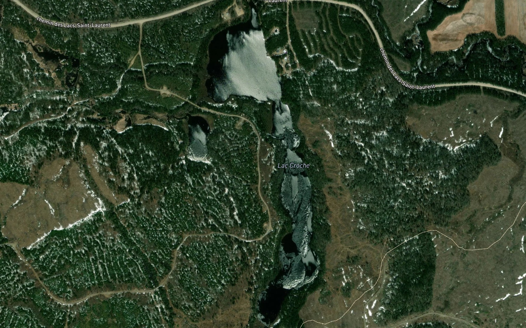 Satellite map of the Lac Croche