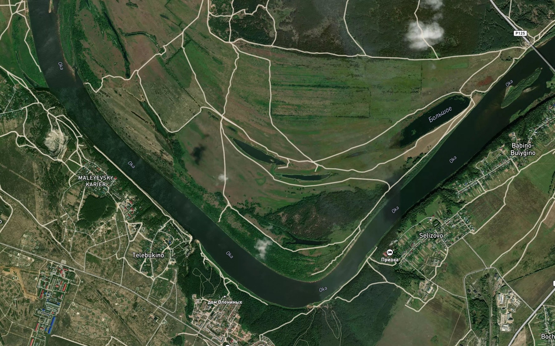 Satellite map of the Ozero Krivoye
