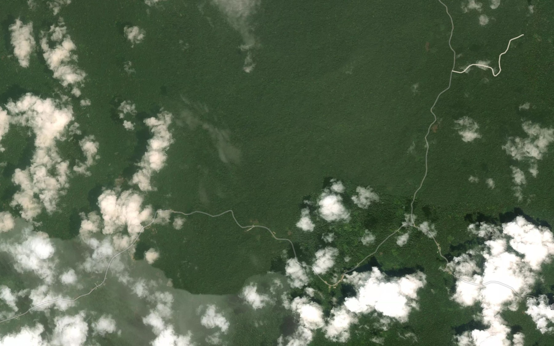 Satellite map of the Nkoudou