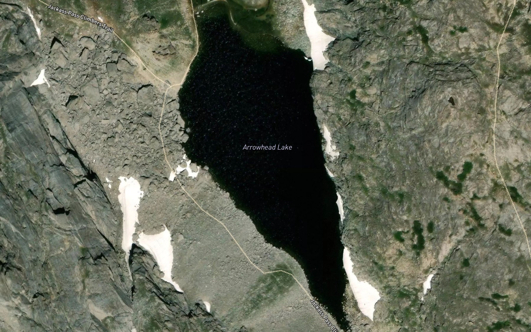 Satellite map of the Arrowhead Lake