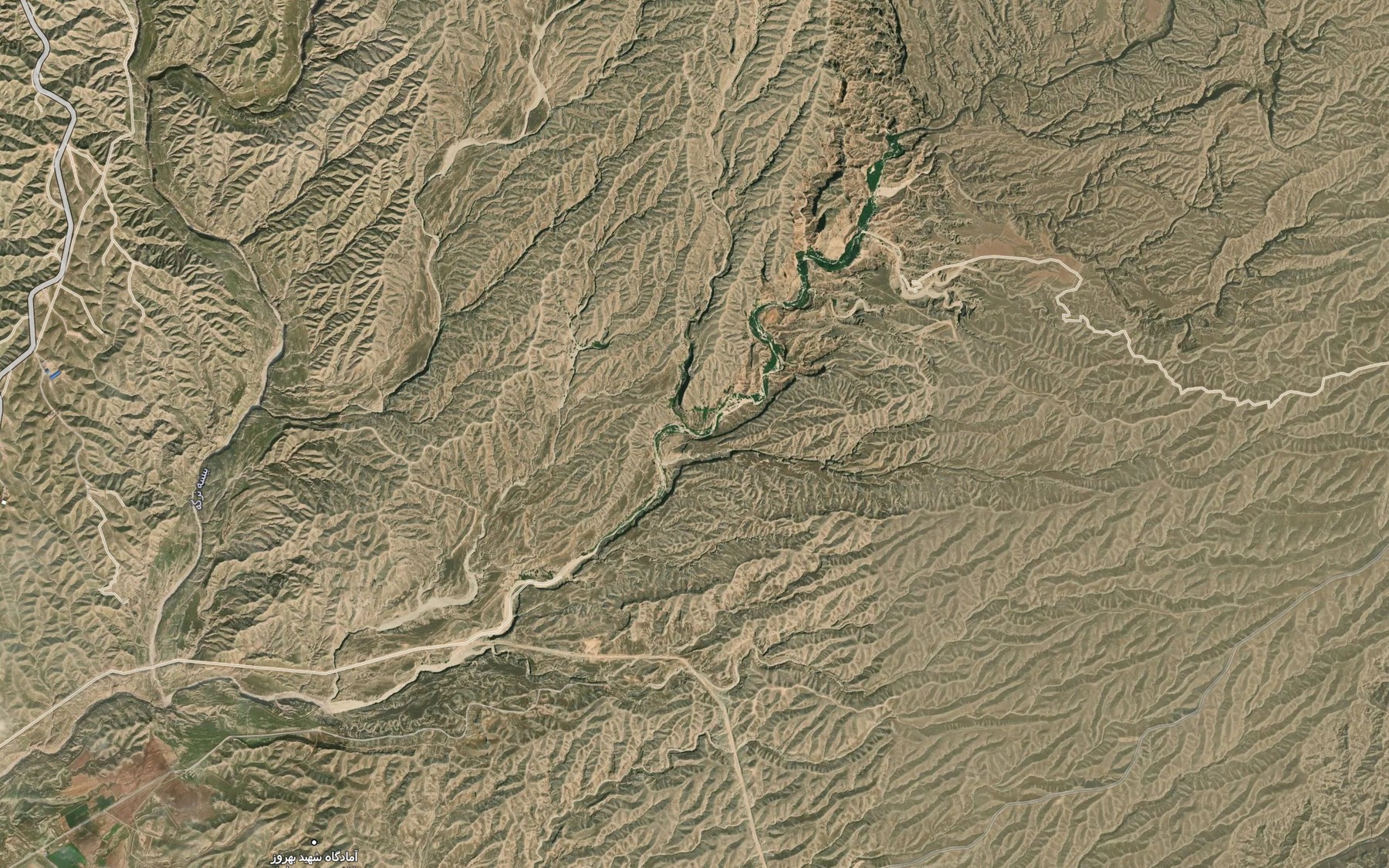 Satellite map of the Rudkhaneh-ye Kul Tasesheh