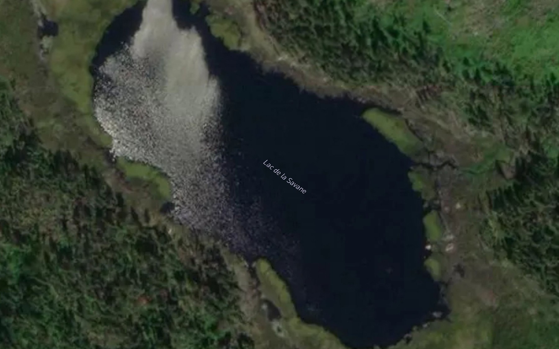 Satellite map of the Lac de la Savane